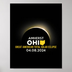 Poster Eclipse Solar 2024 Totalidade 8 de Abril