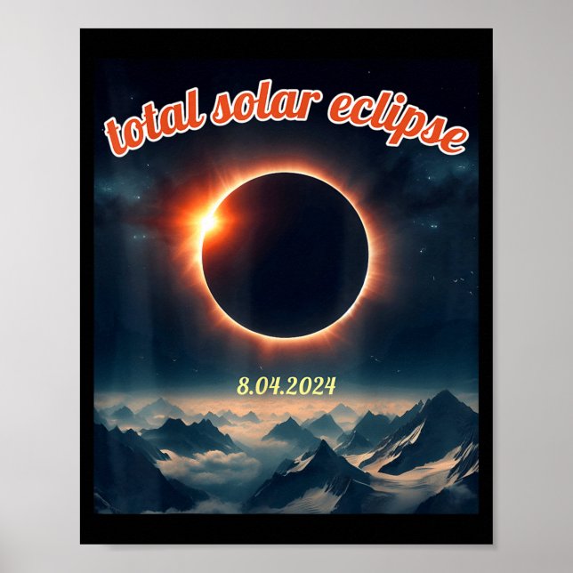 Poster Eclipse solar América texas 4.8.24 eclipse solar t (Frente)