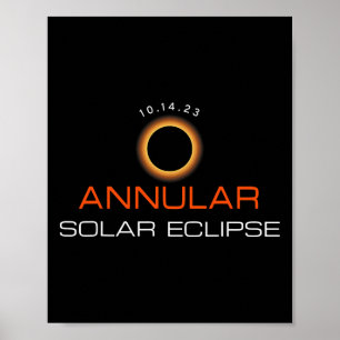 Poster Eclipse Solar Annular 14 de outubro Astronomy Love