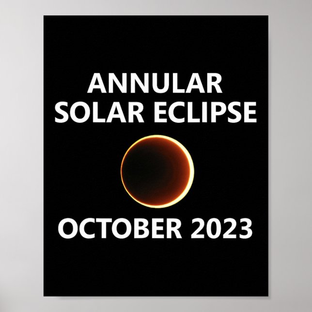 Poster Eclipse Solar Annular outubro 14 Out 14 (Frente)