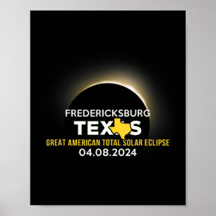 Poster Eclipse Solar de Fredericksburg 2024 Totalidade 8