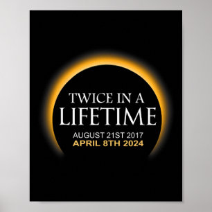 Poster Eclipse Solar Duas Vezes Na Vida 2024 Eclipse Sola