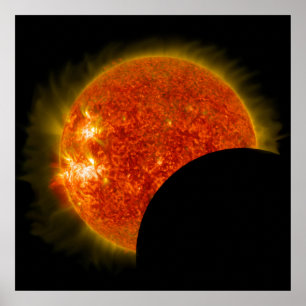 Poster Eclipse solar em andamento