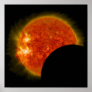 Poster Eclipse Solar em Andamento