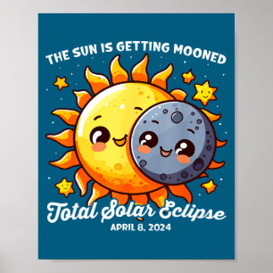 Poster Eclipse Solar Engraçado Abril Sol Obtendo