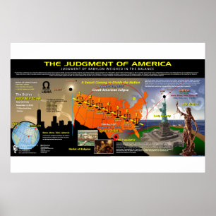 Poster Eclipse Solar excelente Americano - Padrão de Esca