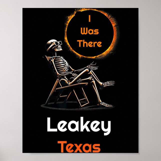 Poster Eclipse Solar I Leakey Texas Lá (Frente)
