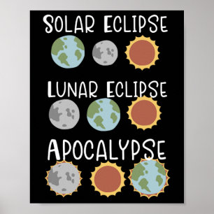 Poster Eclipse Solar Lunar E Apocalipse Abril 8 De Abril 