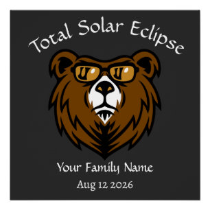 Póster Eclipse Solar Personalizar Vinheta