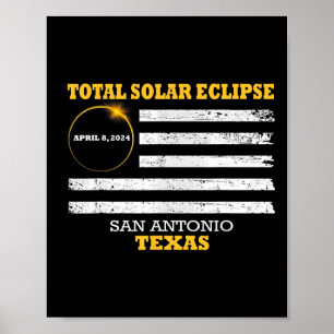 Poster Eclipse Solar San Antonio 2024 2024 040824