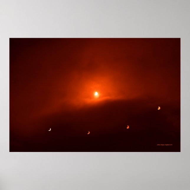 Poster Eclipse Solar sobre Somerset, 2015 (Frente)