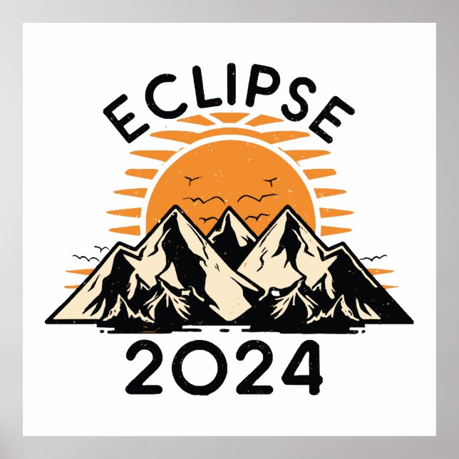 Poster Eclipse Solar Total 2024 (Frente)