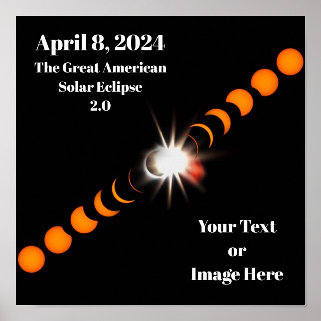 Poster Eclipse Solar Total 2024 (Frente)