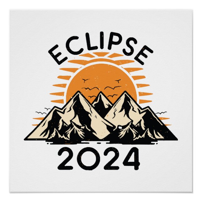 Póster Eclipse Solar Total 2024 (Frente)