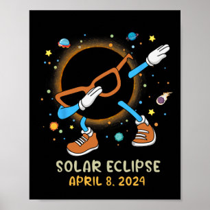 Poster Eclipse Solar Total 2024 Diversão De Batida Para C