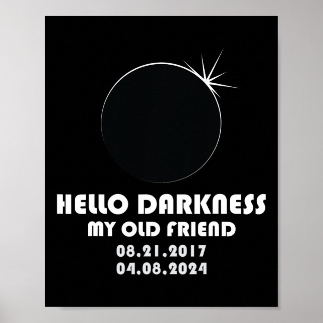 Poster Eclipse Solar Total 2024 Duas Vezes Na Vida (Frente)