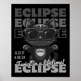 Poster Eclipse Solar Total 2024 Duas Vezes Num Total De V
