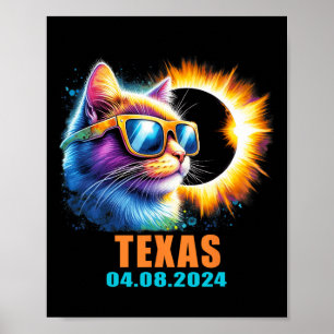 Poster Eclipse Solar Total 2024 Gamas de Eclipse Solar de