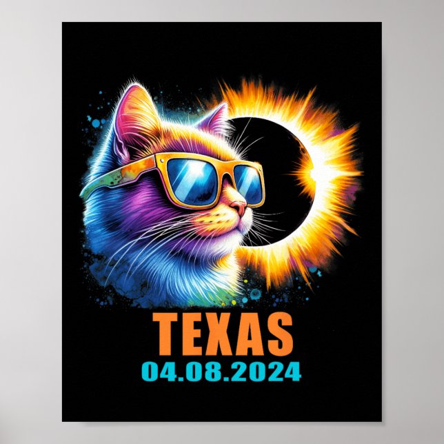Poster Eclipse Solar Total 2024 Gamas de Eclipse Solar de (Frente)