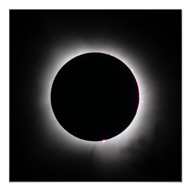 Póster Eclipse Solar Total 8 de abril de 2024 (Frente)