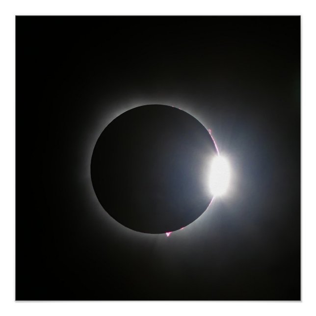 Póster Eclipse Solar Total 8 de abril de 2024 (Frente)
