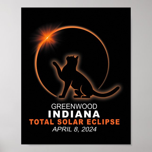 Poster Eclipse Solar Total de Indiana 2024 1 (Frente)