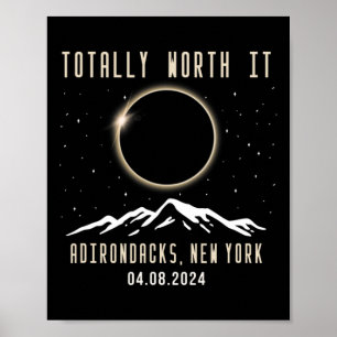 Poster Eclipse Solar Total de Nova Iorque 2024 1