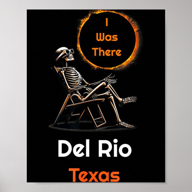Poster Eclipse Solar Total Del Rio Texas (Frente)