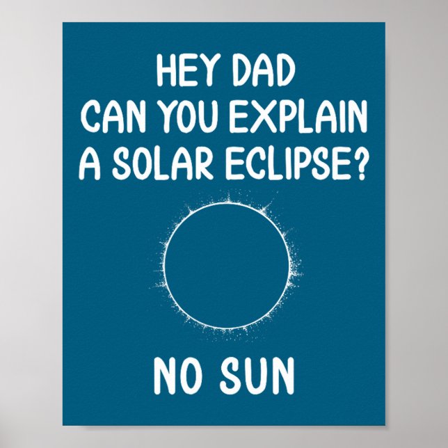 Poster Eclipse Solar Total Divertido Astronomia (Frente)