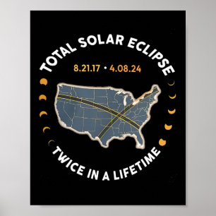 Poster Eclipse Solar Total Duas Vezes Na Vida 2017 2024
