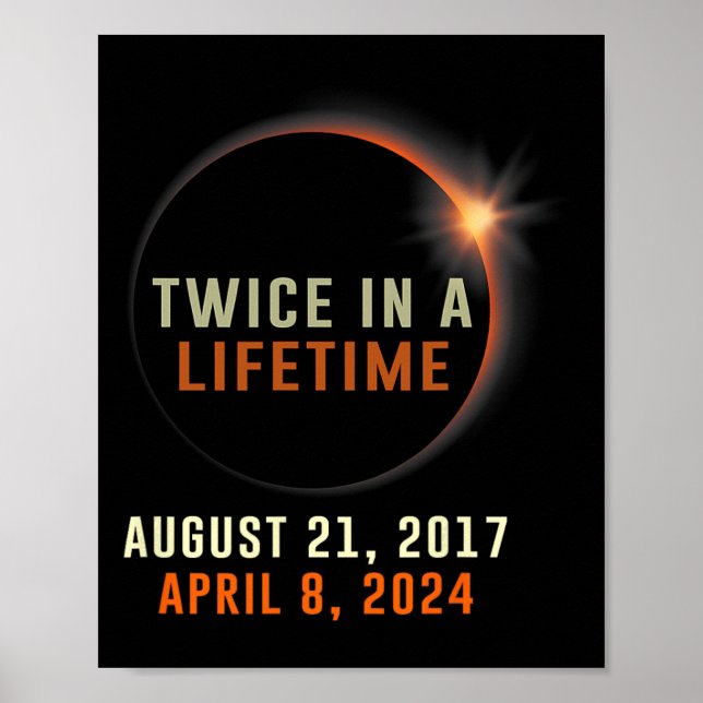 Poster Eclipse Solar Total Duas Vezes Num Solar De Vida 2 (Frente)
