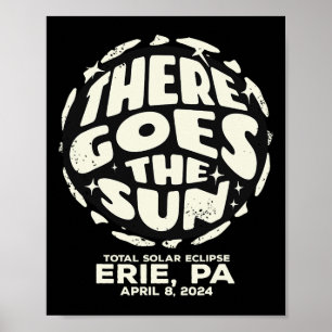 Poster Eclipse Solar Total Erie Pa 8 De Abril De 2024 Lá