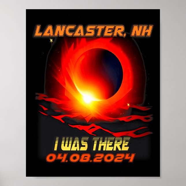 Poster Eclipse Solar Total Eu Estive Lancaster New Hamp (Frente)