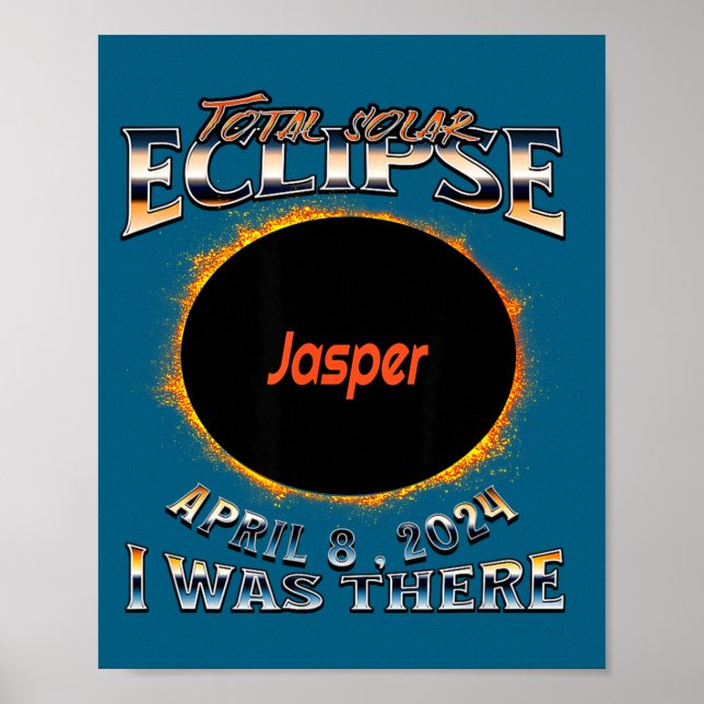 Poster Eclipse Solar Total Jasper Indiana Lá (Frente)