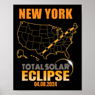 Poster Eclipse Solar Total Nova Iorque