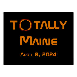 Póster Eclipse Solar Totalmente Maine 2024