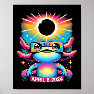Poster Eclipse Solar Vestido Axolotl abril 8 2024