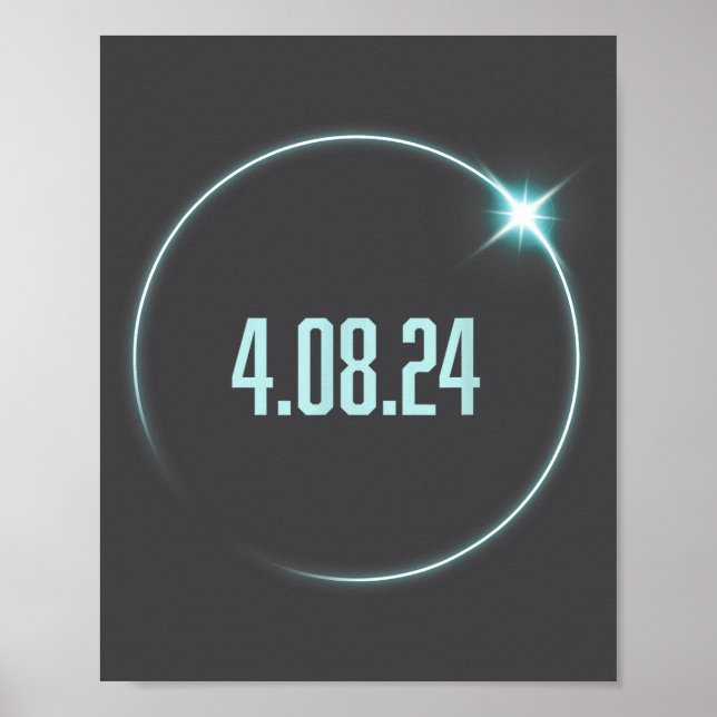 Poster Eclipse Total da América Engraçado 4.08.24 Eclipse (Frente)