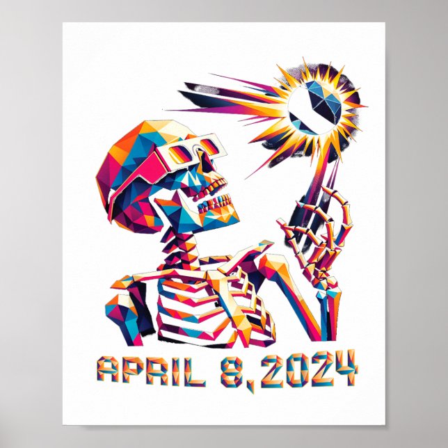 Poster Eclipse Total de Poli Baixa 8 de abril de 2024 Esq (Frente)