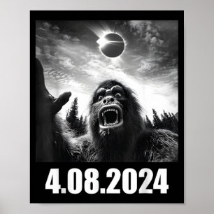 Poster Eclipse Total do Bigfoot Engraçado Totalidade