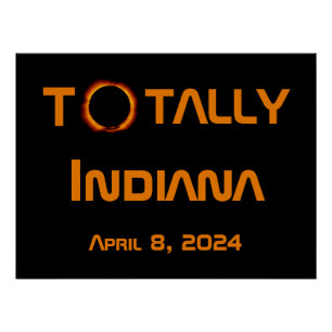 Póster Eclipse Total do Indiana 2024