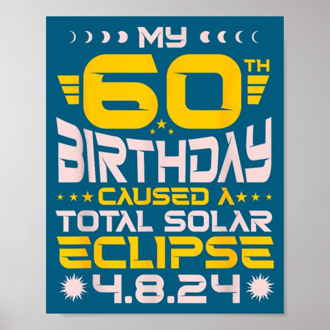 Poster Eclipse Total do Sol de Aniversário de 60 anos - 8 (Frente)