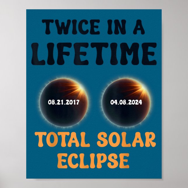 Poster Eclipse Total do Sol Engraçado Duas Vezes na Vida (Frente)