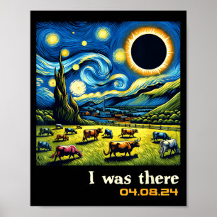 Poster Eclipse Total do Sol no Campo Estava Lá 8 de Abril