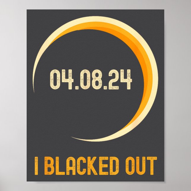 Poster Eclipse Total do Sol Totalmente Engraçado (Frente)