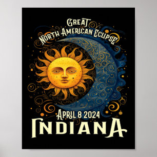 Poster Eclipse Totalidade Celestial 2024, Souven