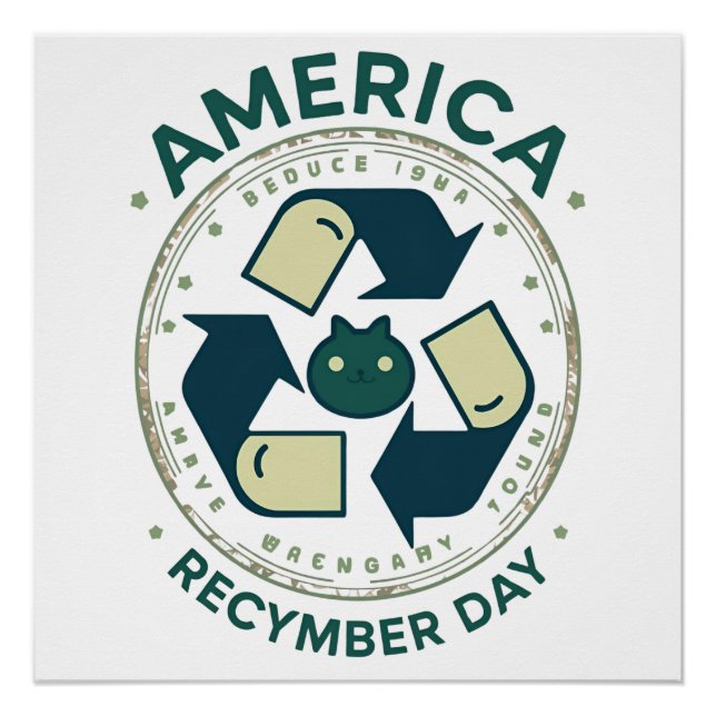 Póster Eco Warrior Recycle Day Shirt (Frente)