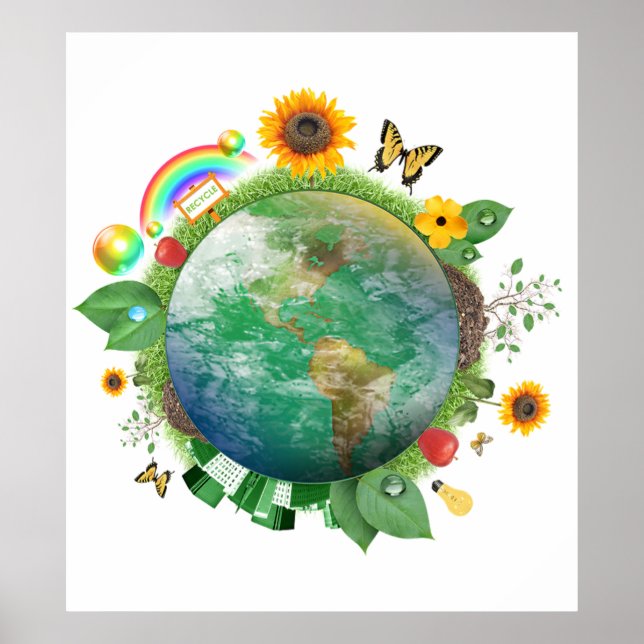 Póster Ecologia: reciclar - (Frente)