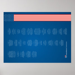 Poster Econo USA Constituição Bandeira Americana
