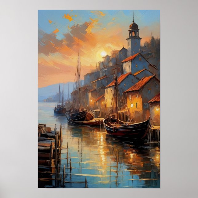 Poster Ecos Costeiros, Vista da Véspera da Cidade Antiga (Frente)